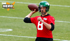 Can Aaron Rodgers overcome Jets' offensive line issues? | THE HERD